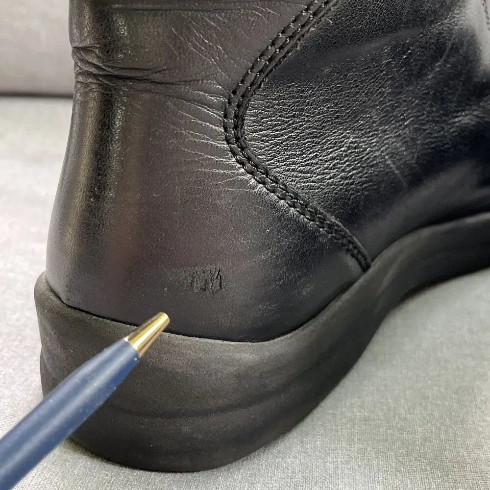 Footprints By Birkenstock Leather Black Ankle Boots Narrow 41 Euro US Men's 8 N